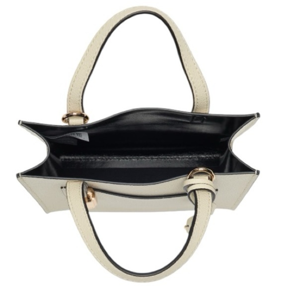 NWT Marc Jacobs The Tote Bag Leather Micro Top Handle Crossbody Purse Ivory - Picture 5 of 8